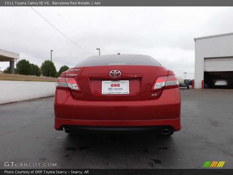 Barcelona Red Metallic / Ash 2011 Toyota Camry SE V6