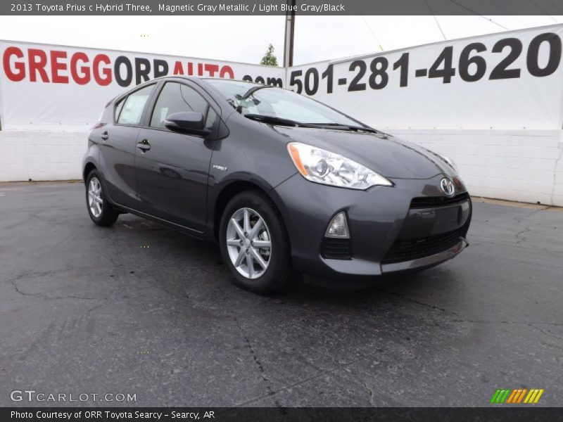 Magnetic Gray Metallic / Light Blue Gray/Black 2013 Toyota Prius c Hybrid Three