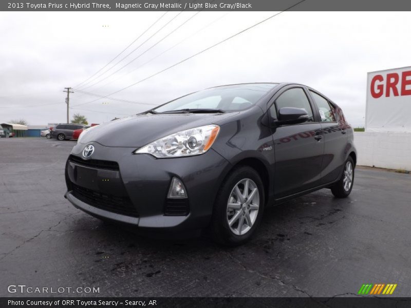 Magnetic Gray Metallic / Light Blue Gray/Black 2013 Toyota Prius c Hybrid Three