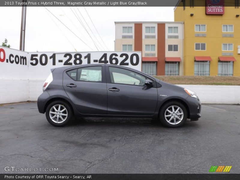 Magnetic Gray Metallic / Light Blue Gray/Black 2013 Toyota Prius c Hybrid Three