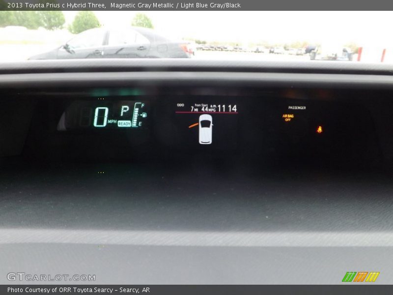 Magnetic Gray Metallic / Light Blue Gray/Black 2013 Toyota Prius c Hybrid Three