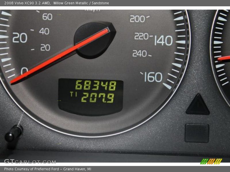Willow Green Metallic / Sandstone 2008 Volvo XC90 3.2 AWD
