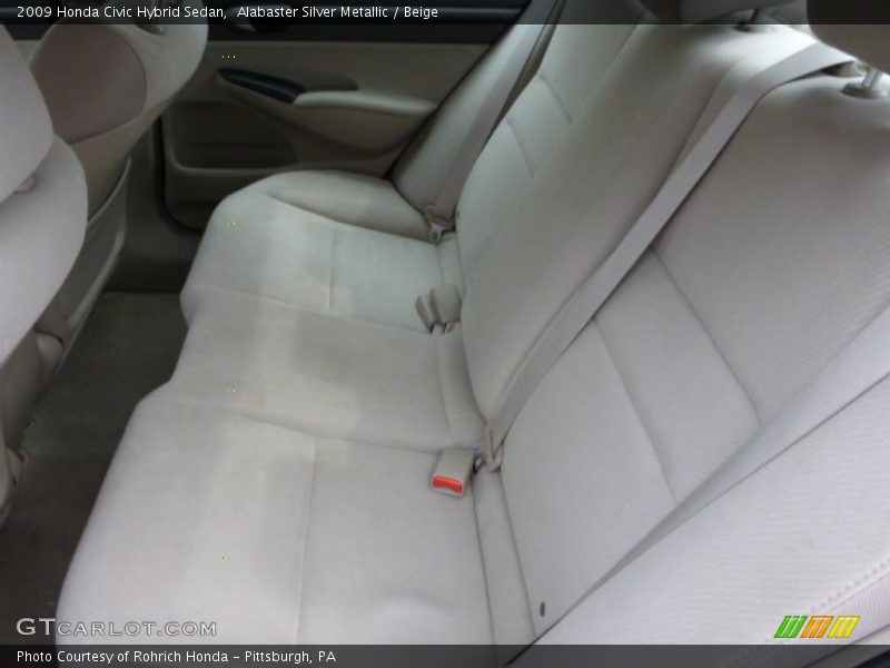 Alabaster Silver Metallic / Beige 2009 Honda Civic Hybrid Sedan