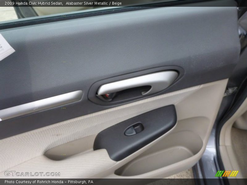Alabaster Silver Metallic / Beige 2009 Honda Civic Hybrid Sedan