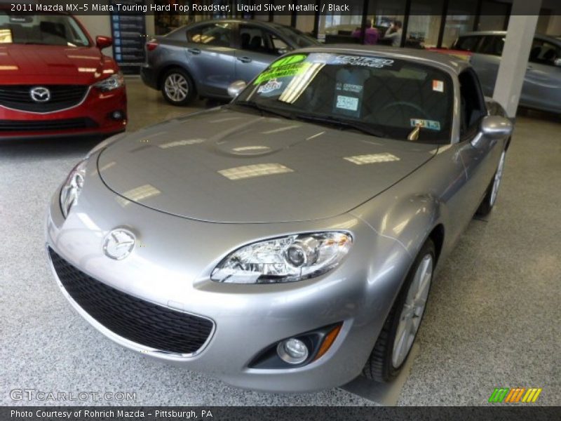 Liquid Silver Metallic / Black 2011 Mazda MX-5 Miata Touring Hard Top Roadster