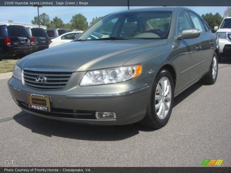 Sage Green / Beige 2008 Hyundai Azera Limited