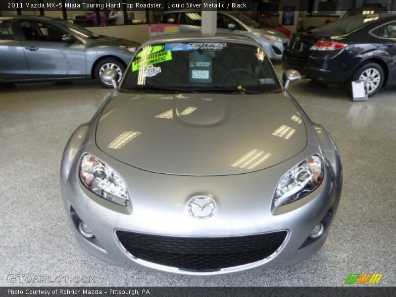 Liquid Silver Metallic / Black 2011 Mazda MX-5 Miata Touring Hard Top Roadster