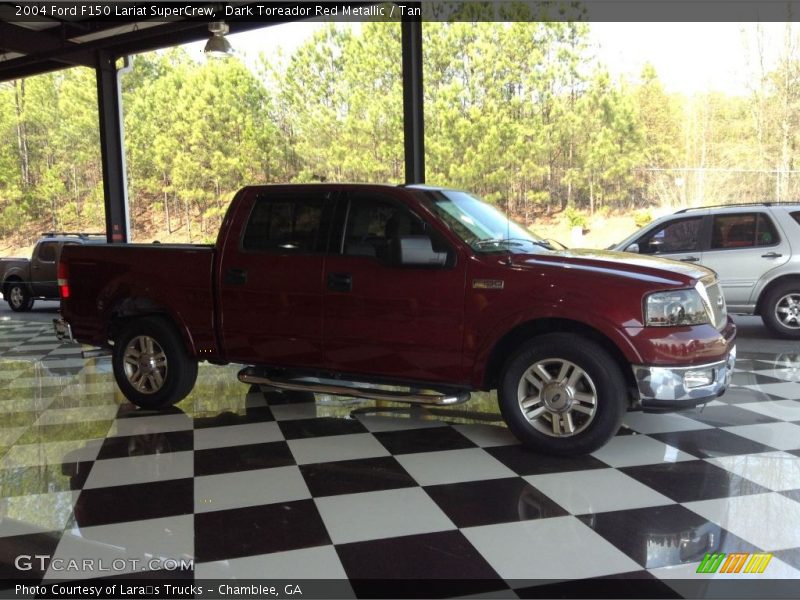 Dark Toreador Red Metallic / Tan 2004 Ford F150 Lariat SuperCrew