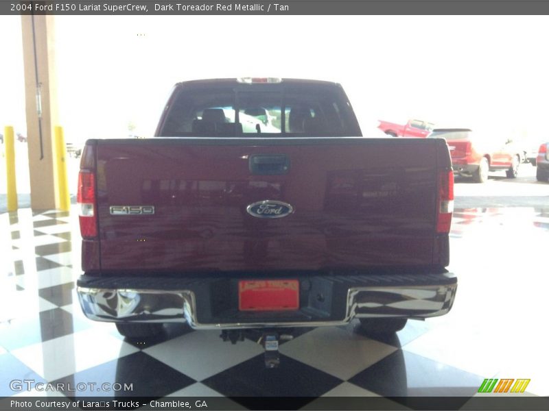 Dark Toreador Red Metallic / Tan 2004 Ford F150 Lariat SuperCrew