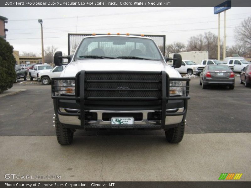 Oxford White / Medium Flint 2007 Ford F450 Super Duty XL Regular Cab 4x4 Stake Truck