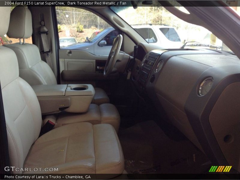 Dark Toreador Red Metallic / Tan 2004 Ford F150 Lariat SuperCrew