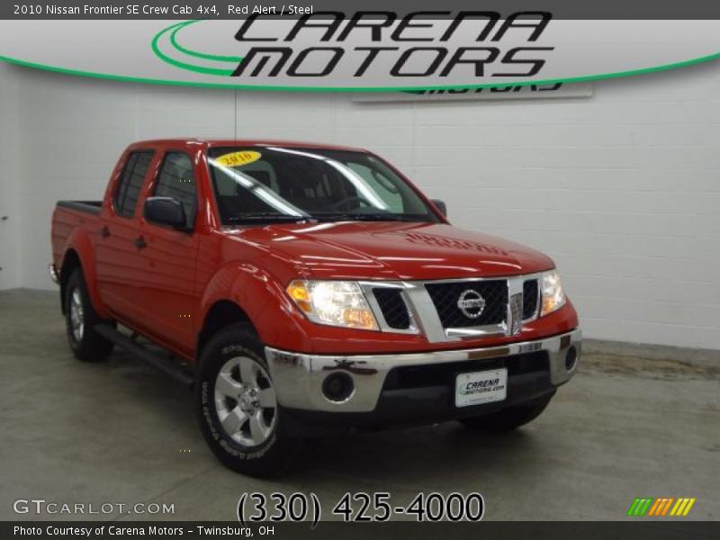 Red Alert / Steel 2010 Nissan Frontier SE Crew Cab 4x4