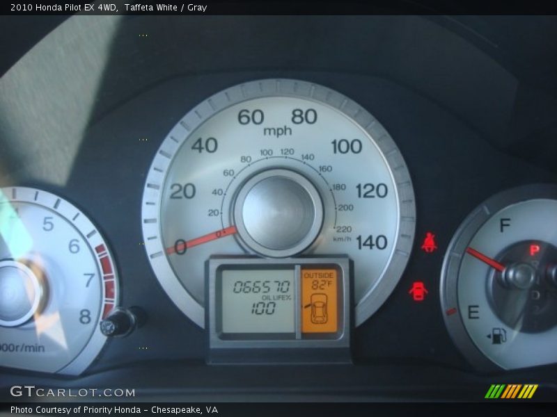 Taffeta White / Gray 2010 Honda Pilot EX 4WD