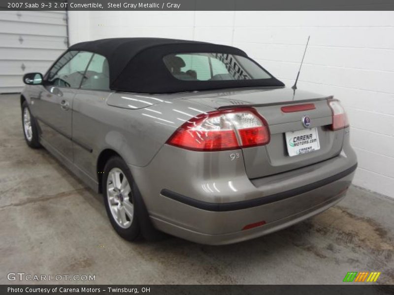 Steel Gray Metallic / Gray 2007 Saab 9-3 2.0T Convertible