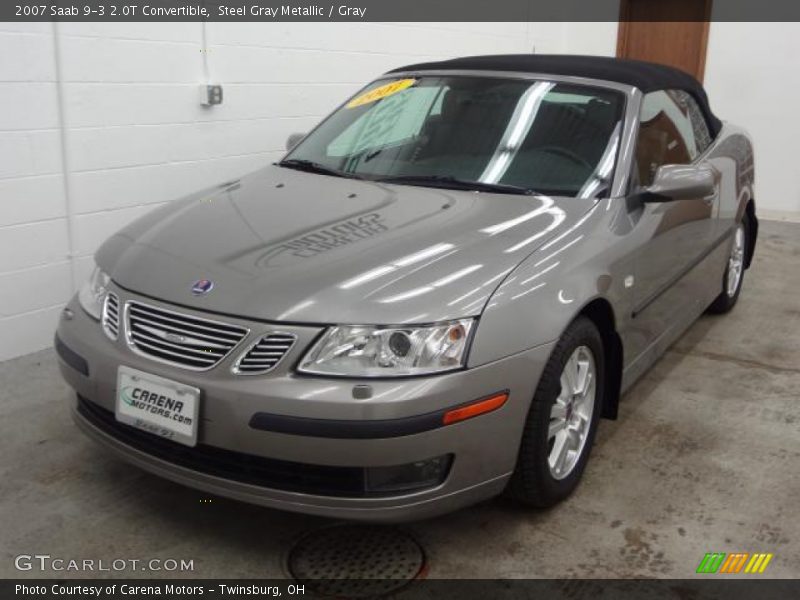 Steel Gray Metallic / Gray 2007 Saab 9-3 2.0T Convertible