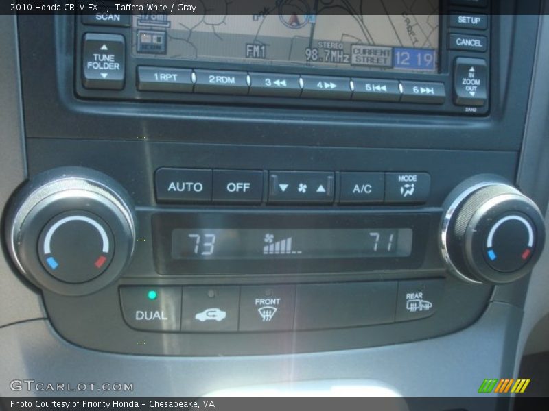 Taffeta White / Gray 2010 Honda CR-V EX-L