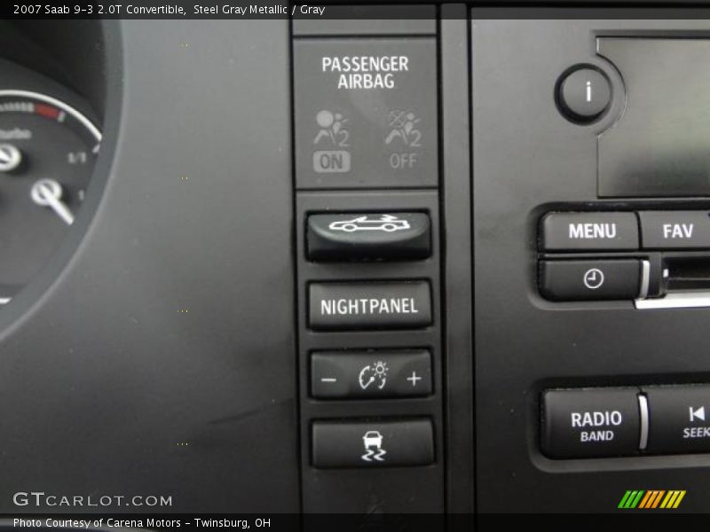 Controls of 2007 9-3 2.0T Convertible