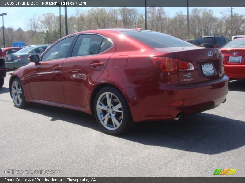 Matador Red Mica / Ecru 2009 Lexus IS 250