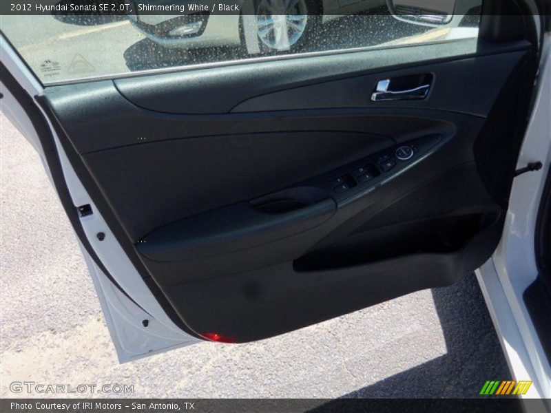 Shimmering White / Black 2012 Hyundai Sonata SE 2.0T