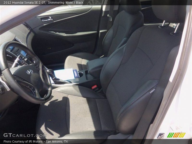 Shimmering White / Black 2012 Hyundai Sonata SE 2.0T