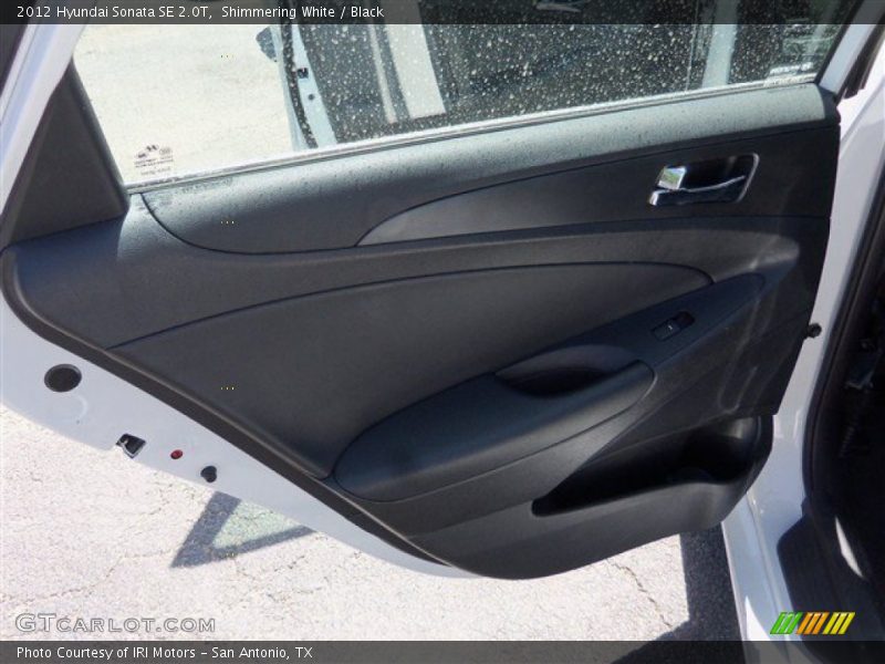 Shimmering White / Black 2012 Hyundai Sonata SE 2.0T