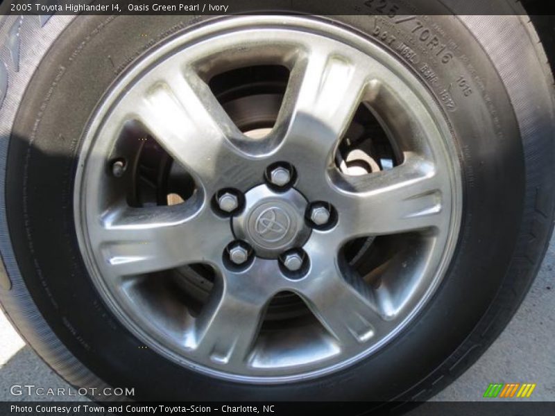 Oasis Green Pearl / Ivory 2005 Toyota Highlander I4