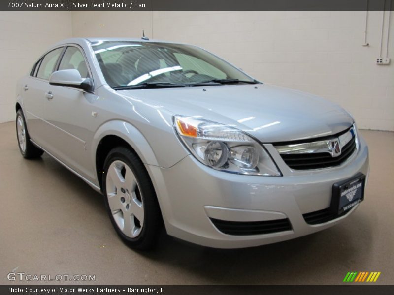 Silver Pearl Metallic / Tan 2007 Saturn Aura XE