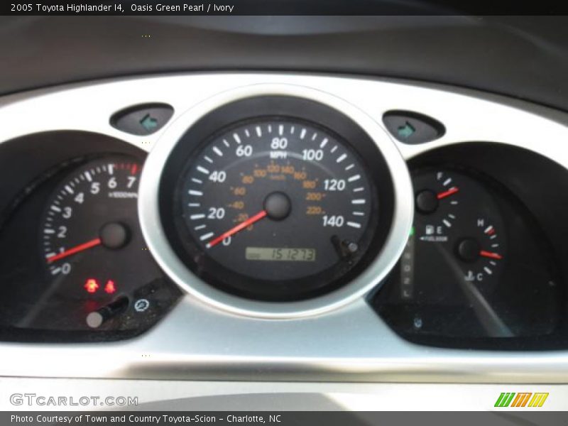 Oasis Green Pearl / Ivory 2005 Toyota Highlander I4