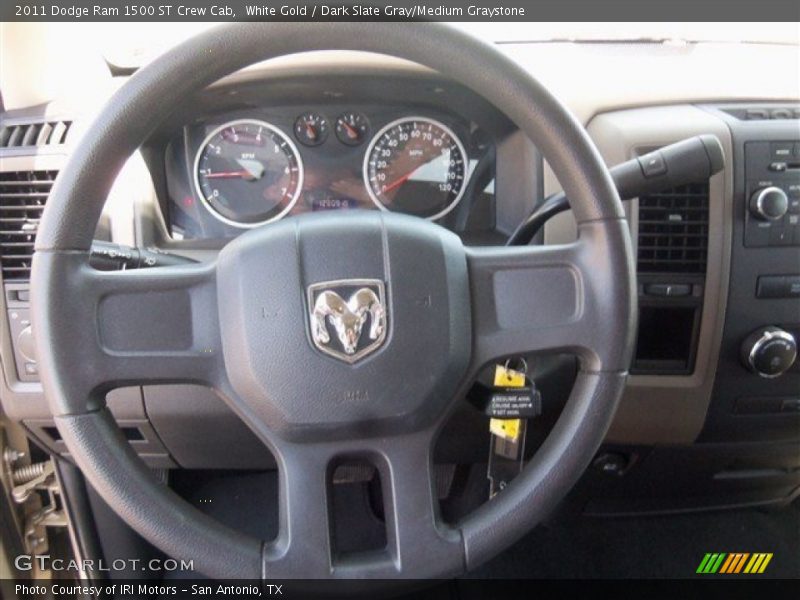 White Gold / Dark Slate Gray/Medium Graystone 2011 Dodge Ram 1500 ST Crew Cab