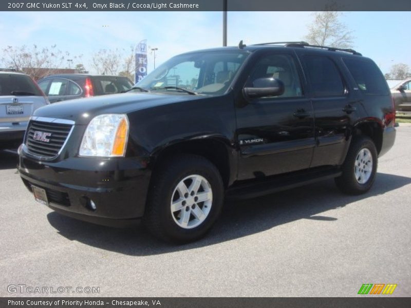 Onyx Black / Cocoa/Light Cashmere 2007 GMC Yukon SLT 4x4