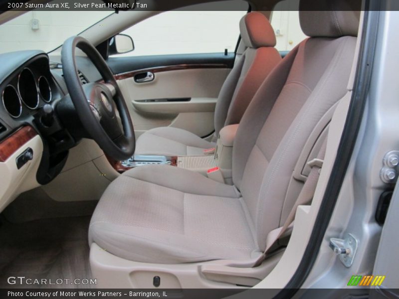 Silver Pearl Metallic / Tan 2007 Saturn Aura XE