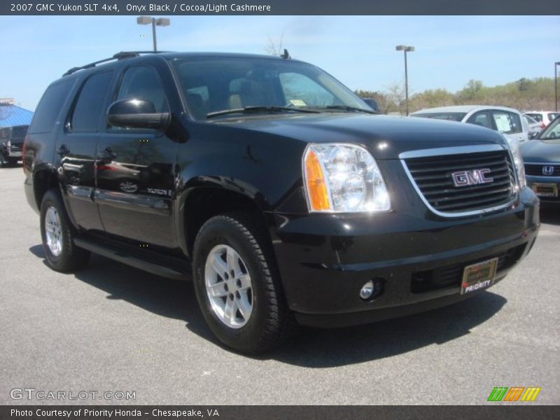Onyx Black / Cocoa/Light Cashmere 2007 GMC Yukon SLT 4x4