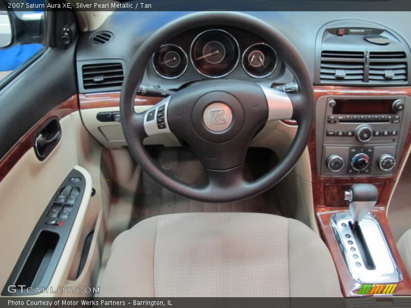 Silver Pearl Metallic / Tan 2007 Saturn Aura XE