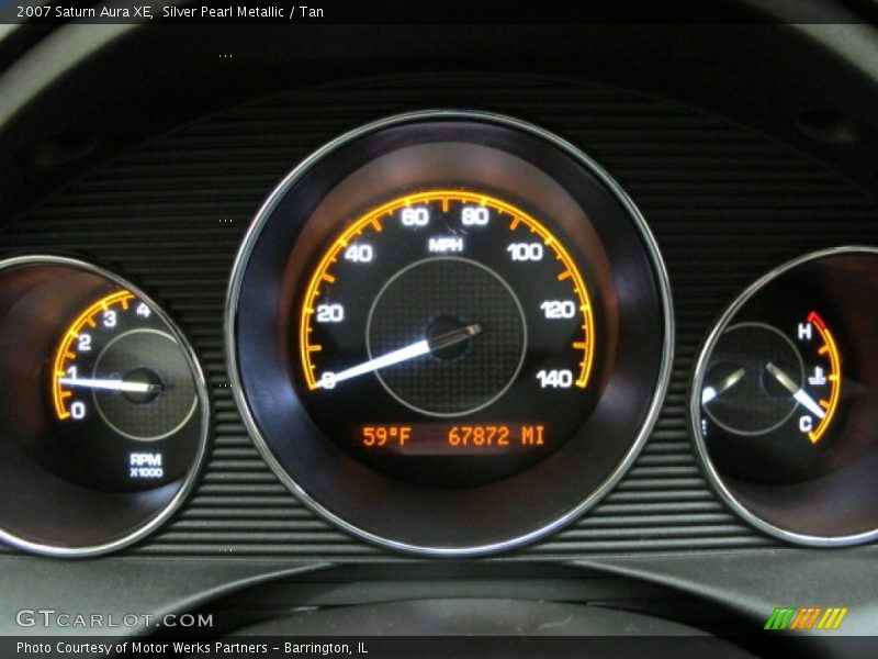 Silver Pearl Metallic / Tan 2007 Saturn Aura XE