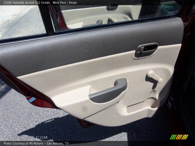 Wine Red / Beige 2008 Hyundai Accent GLS Sedan