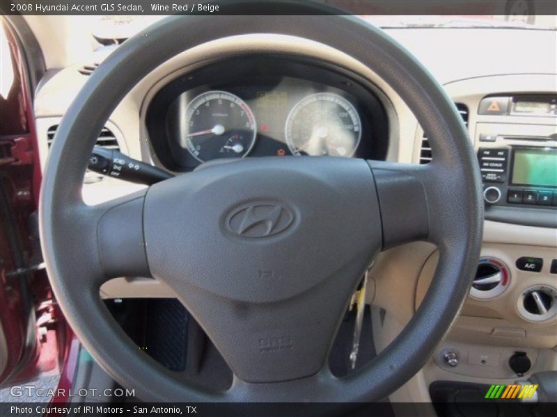 Wine Red / Beige 2008 Hyundai Accent GLS Sedan