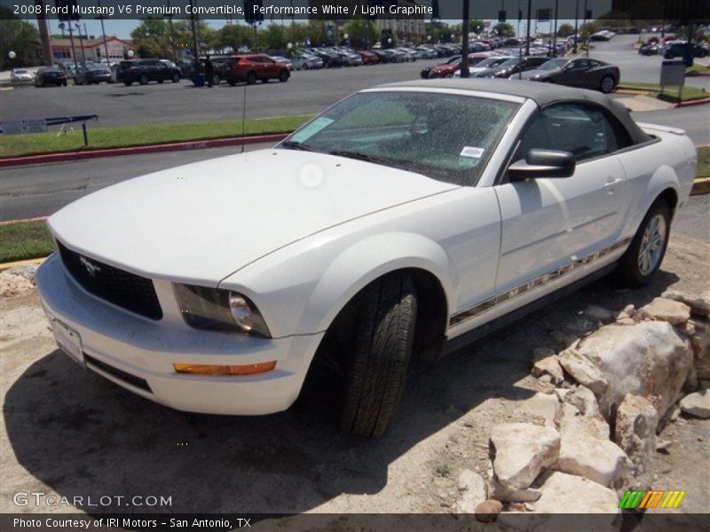 Performance White / Light Graphite 2008 Ford Mustang V6 Premium Convertible