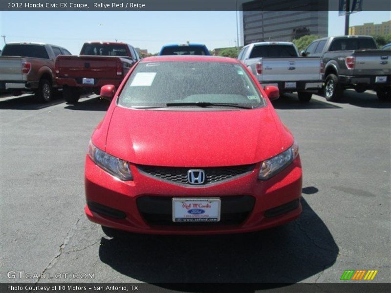 Rallye Red / Beige 2012 Honda Civic EX Coupe
