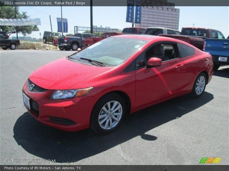 Rallye Red / Beige 2012 Honda Civic EX Coupe