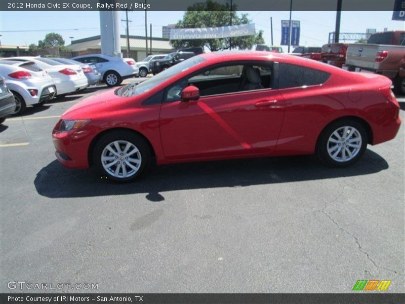 Rallye Red / Beige 2012 Honda Civic EX Coupe