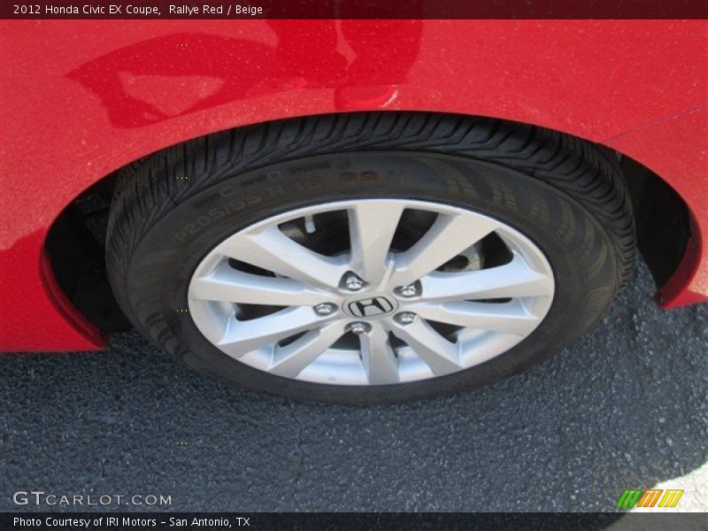 Rallye Red / Beige 2012 Honda Civic EX Coupe