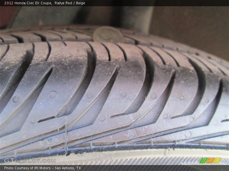 Rallye Red / Beige 2012 Honda Civic EX Coupe