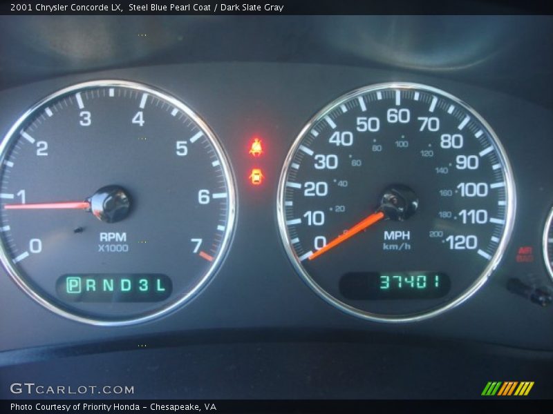 Steel Blue Pearl Coat / Dark Slate Gray 2001 Chrysler Concorde LX