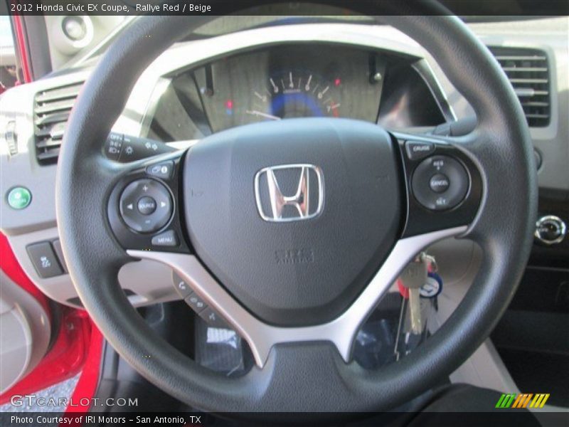 Rallye Red / Beige 2012 Honda Civic EX Coupe