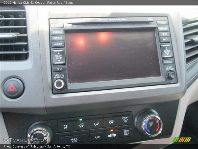 Rallye Red / Beige 2012 Honda Civic EX Coupe