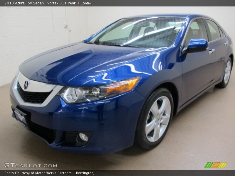 Vortex Blue Pearl / Ebony 2010 Acura TSX Sedan