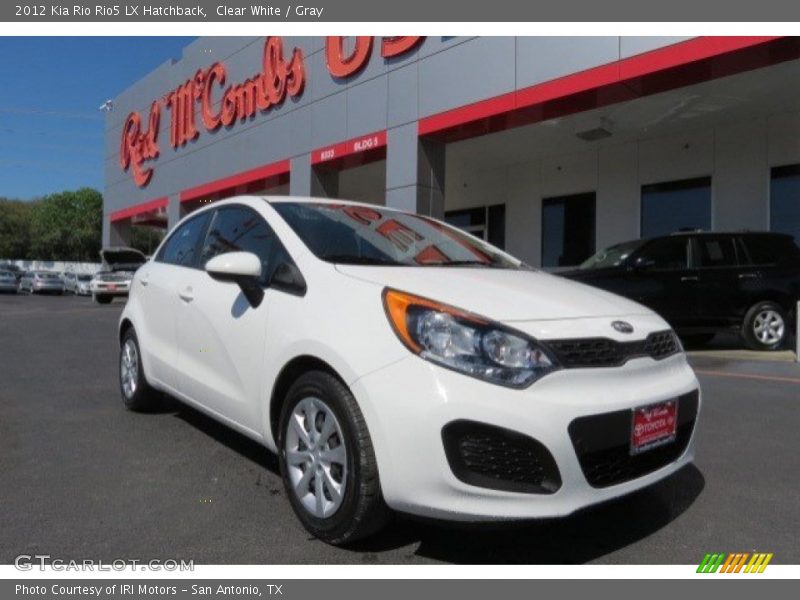 Clear White / Gray 2012 Kia Rio Rio5 LX Hatchback