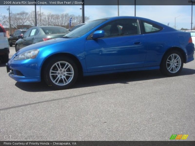 Vivid Blue Pearl / Ebony 2006 Acura RSX Sports Coupe