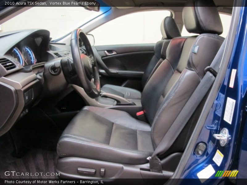 Vortex Blue Pearl / Ebony 2010 Acura TSX Sedan