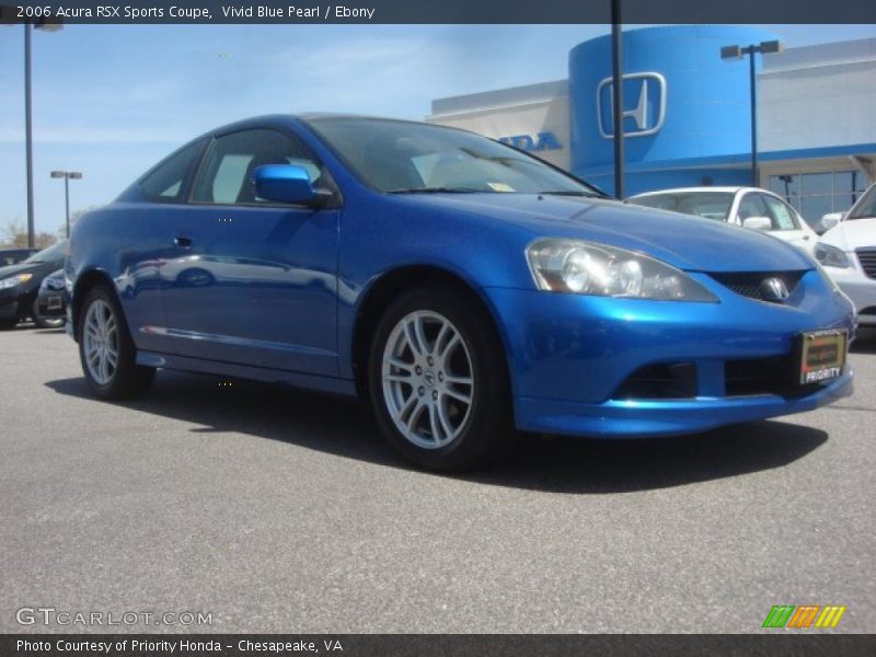 Vivid Blue Pearl / Ebony 2006 Acura RSX Sports Coupe